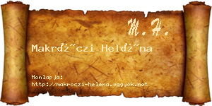 Makróczi Heléna névjegykártya